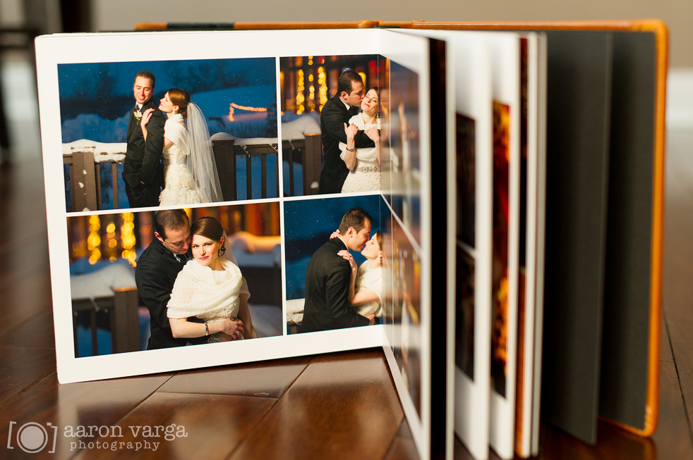 Orange And Black Leather Flush Mount Wedding Album | Finao One Wedding ...