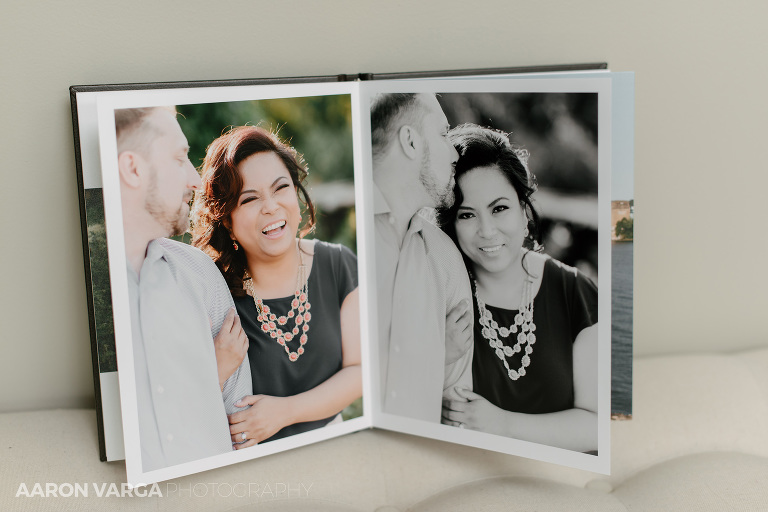 03 washingtons landing wedding guestbook(pp w768 h512) - Brown Faux Leather Engagement Photo Guestbook | Washington's Landing Engagement