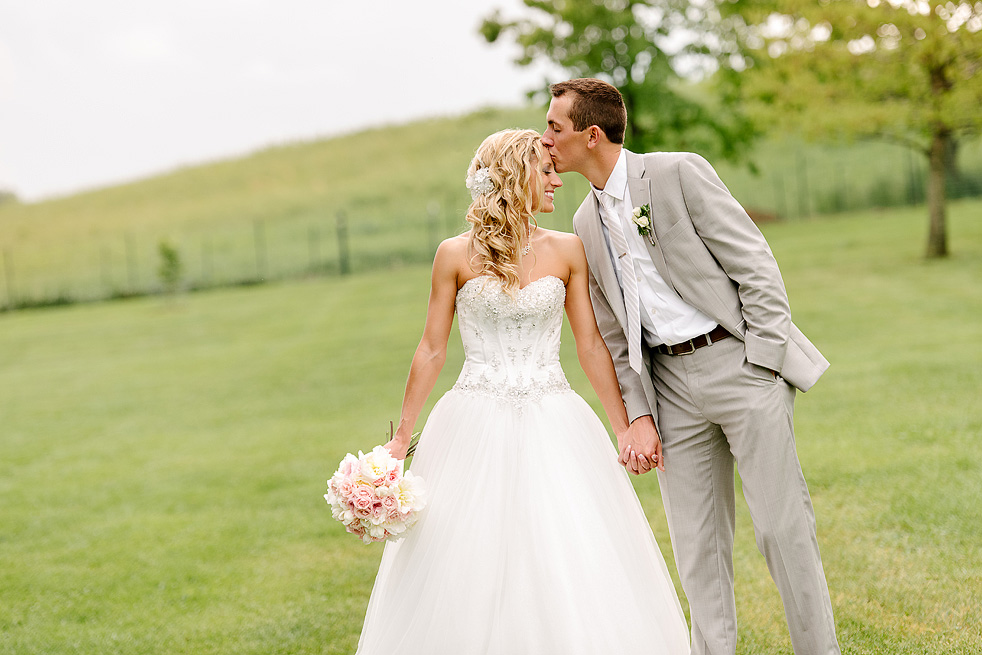 Bride and groom at West Overton Barn